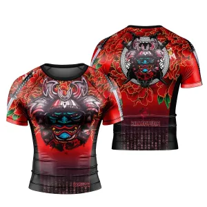 Devil Samurai Men's Short Sleeve Rash Guard
