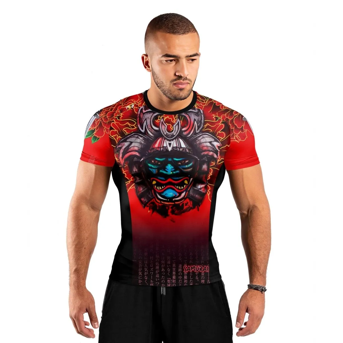 Devil Samurai Men's Short Sleeve Rash Guard