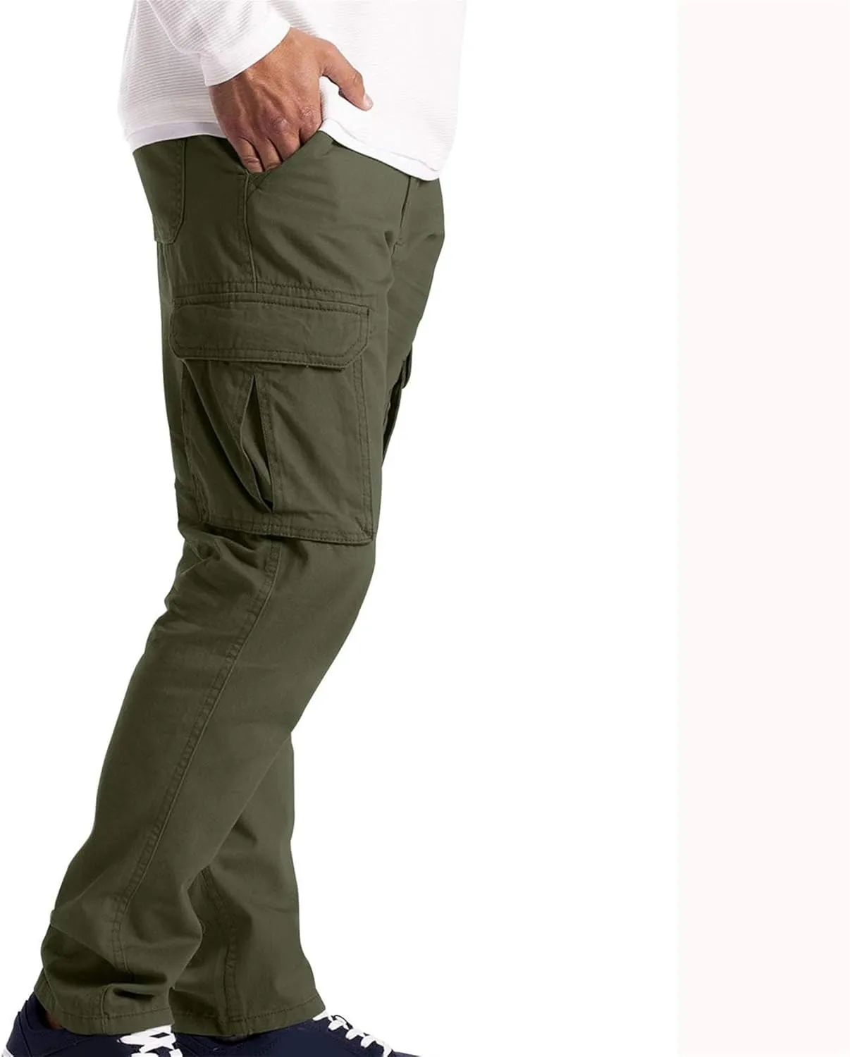 DGHM-JLMY Cargo Pants for Men Casual Multi Pockets Slim Fit Joggers Sweatpants Fashion Straight Leg Comfort Casual Pants