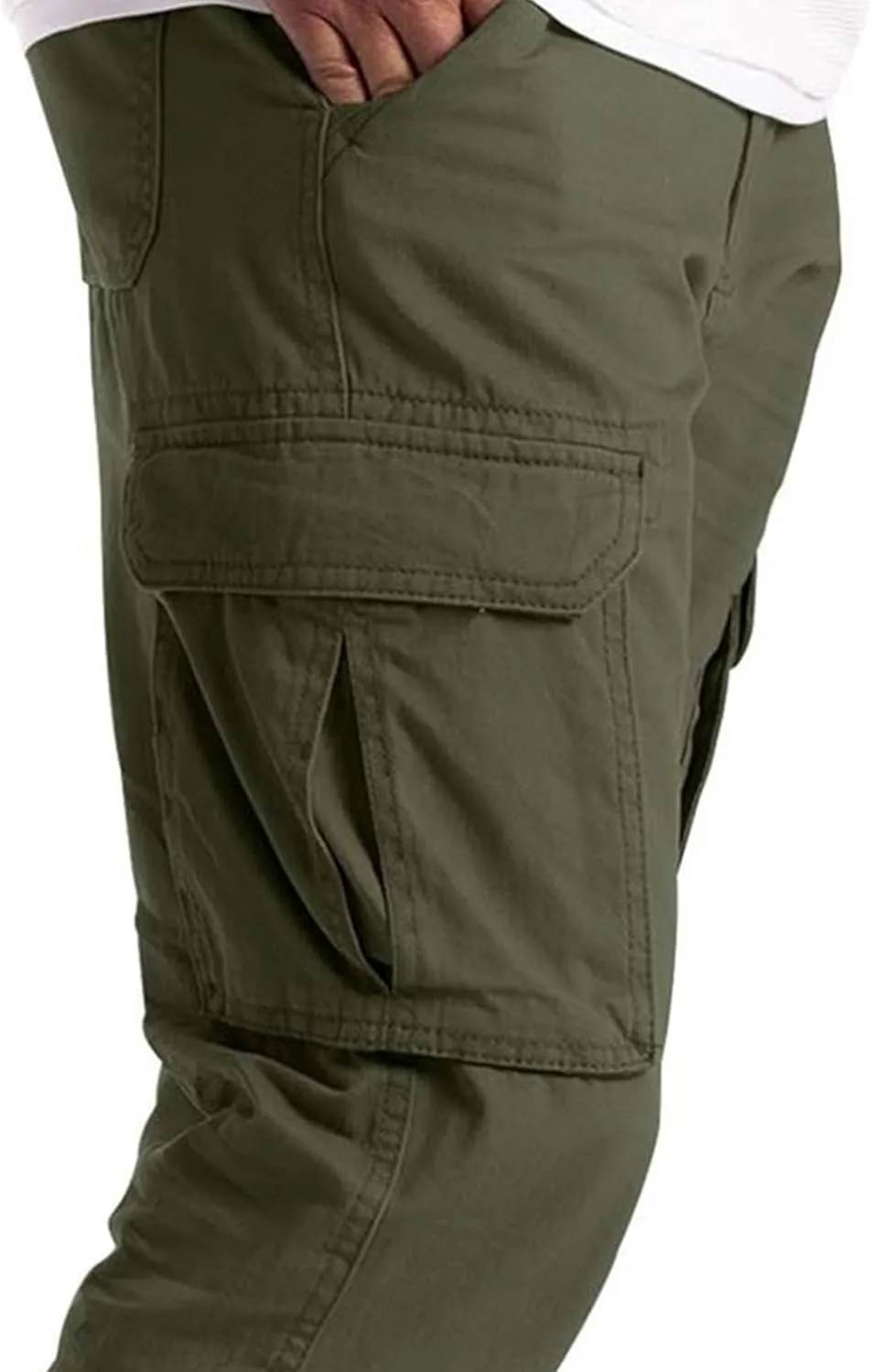 DGHM-JLMY Cargo Pants for Men Casual Multi Pockets Slim Fit Joggers Sweatpants Fashion Straight Leg Comfort Casual Pants