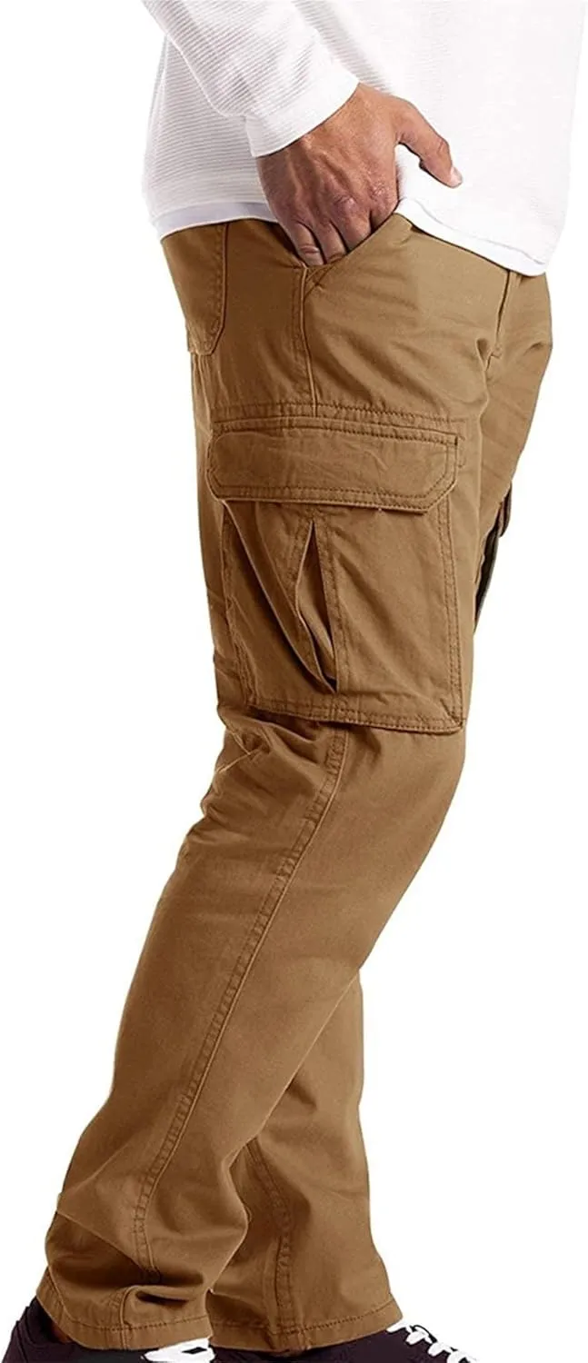 DGHM-JLMY Cargo Pants for Men Casual Multi Pockets Slim Fit Joggers Sweatpants Fashion Straight Leg Comfort Casual Pants