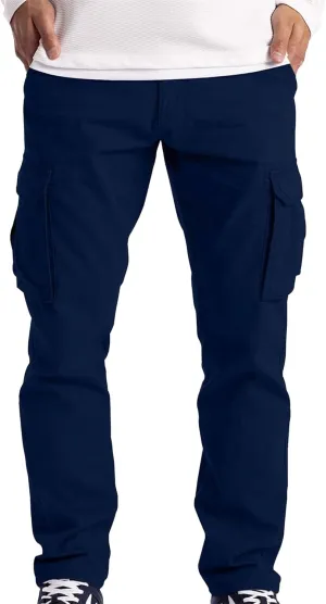 DGHM-JLMY Cargo Pants for Men Casual Multi Pockets Slim Fit Joggers Sweatpants Fashion Straight Leg Comfort Casual Pants