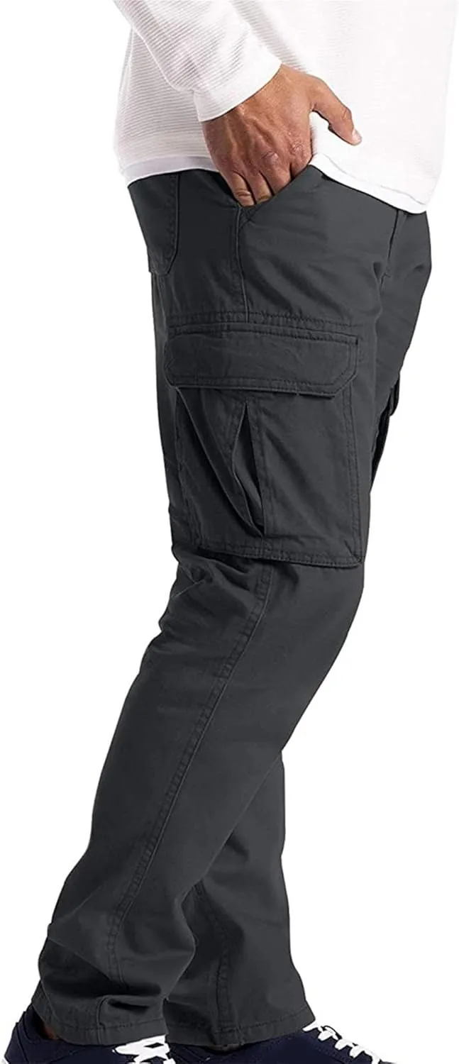 DGHM-JLMY Cargo Pants for Men Casual Multi Pockets Slim Fit Joggers Sweatpants Fashion Straight Leg Comfort Casual Pants
