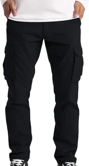 DGHM-JLMY Cargo Pants for Men Casual Multi Pockets Slim Fit Joggers Sweatpants Fashion Straight Leg Comfort Casual Pants