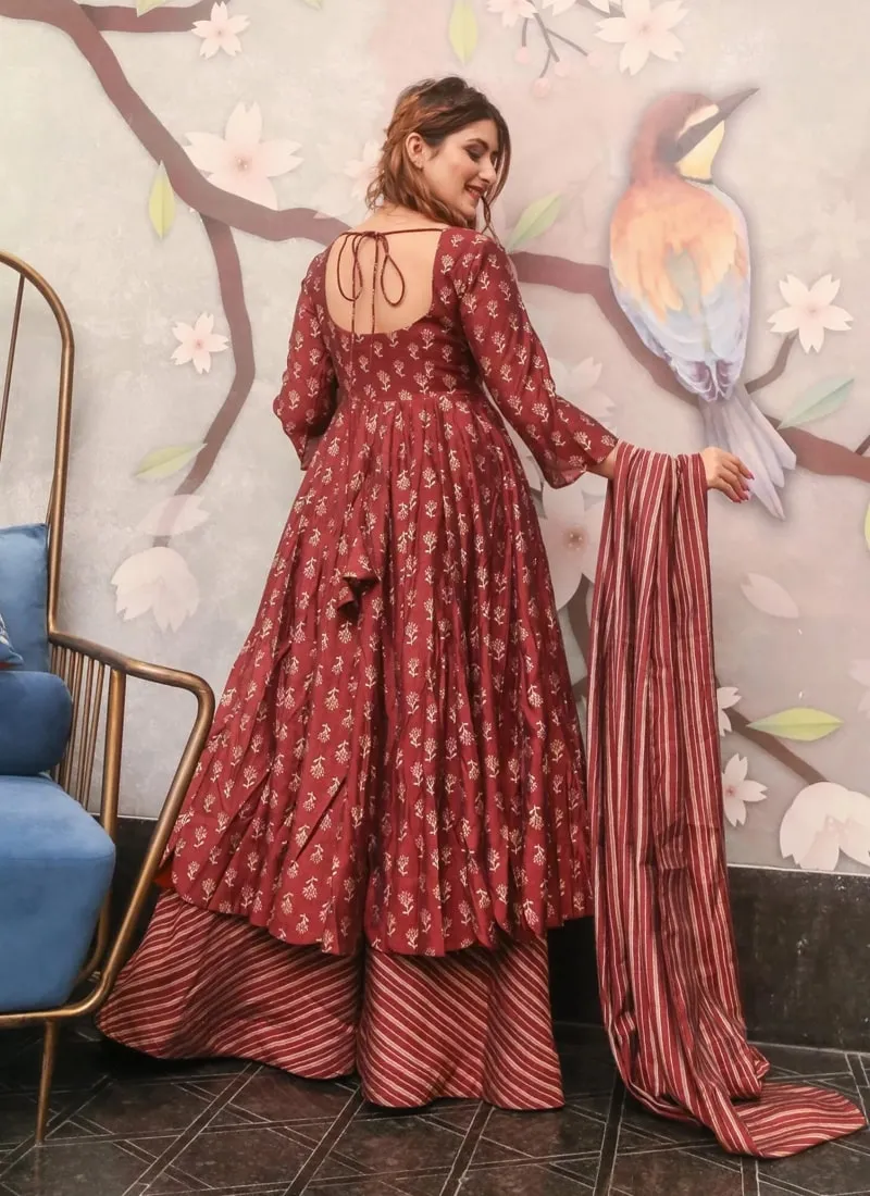 Digital Print Designer Palazzo Salwar Suit