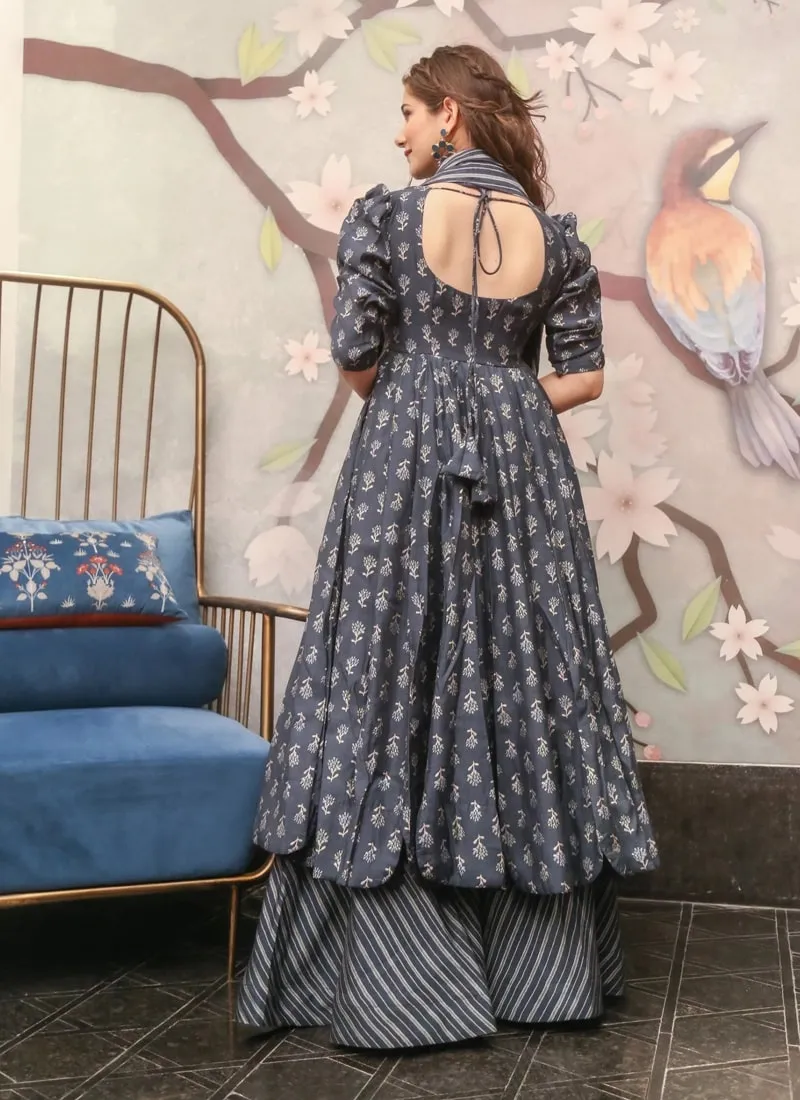 Digital Print Designer Palazzo Salwar Suit