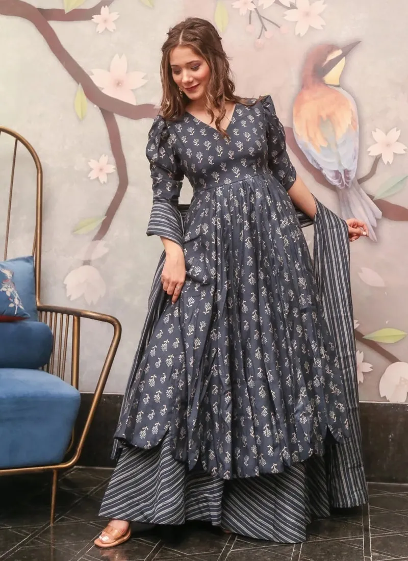 Digital Print Designer Palazzo Salwar Suit