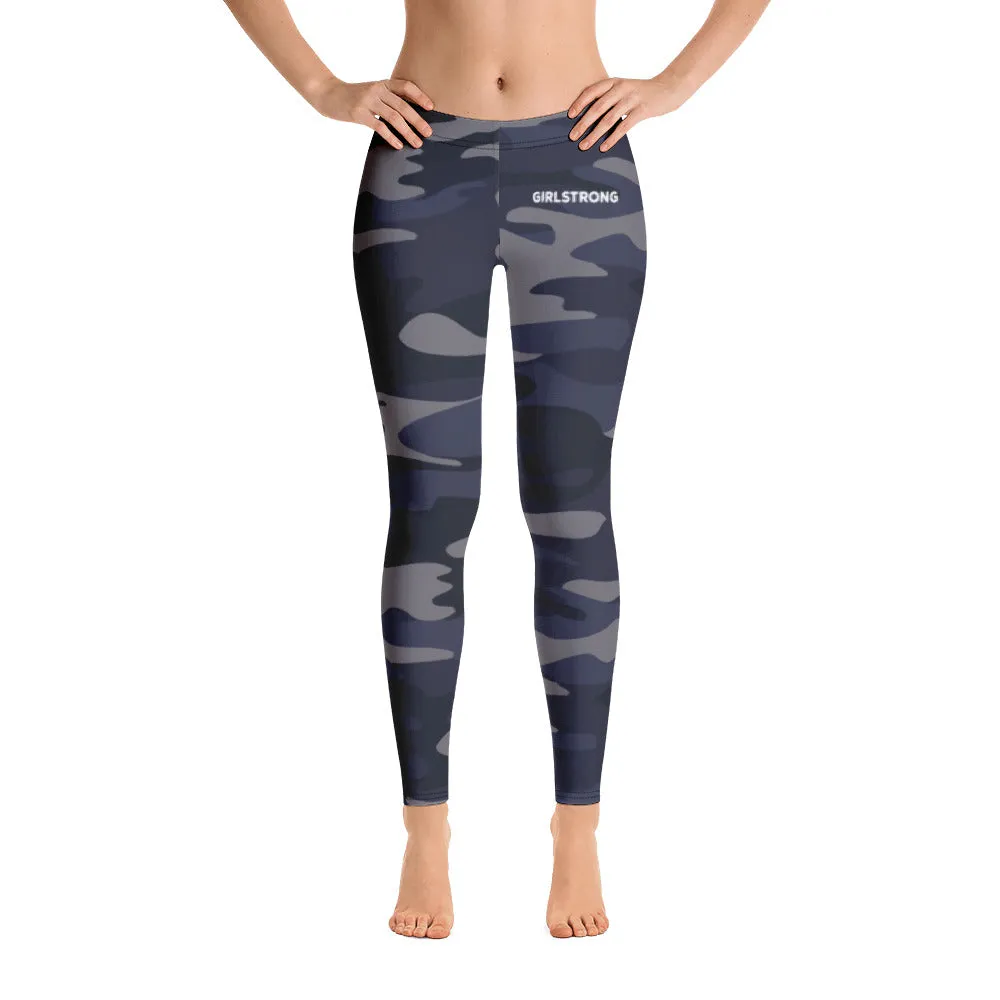 ELEVATED ESSENTIALS, SLIM AND SCULPT LEGGING NAVY CAMO