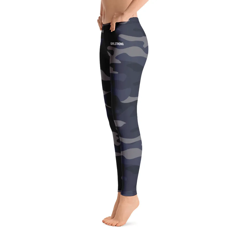 ELEVATED ESSENTIALS, SLIM AND SCULPT LEGGING NAVY CAMO