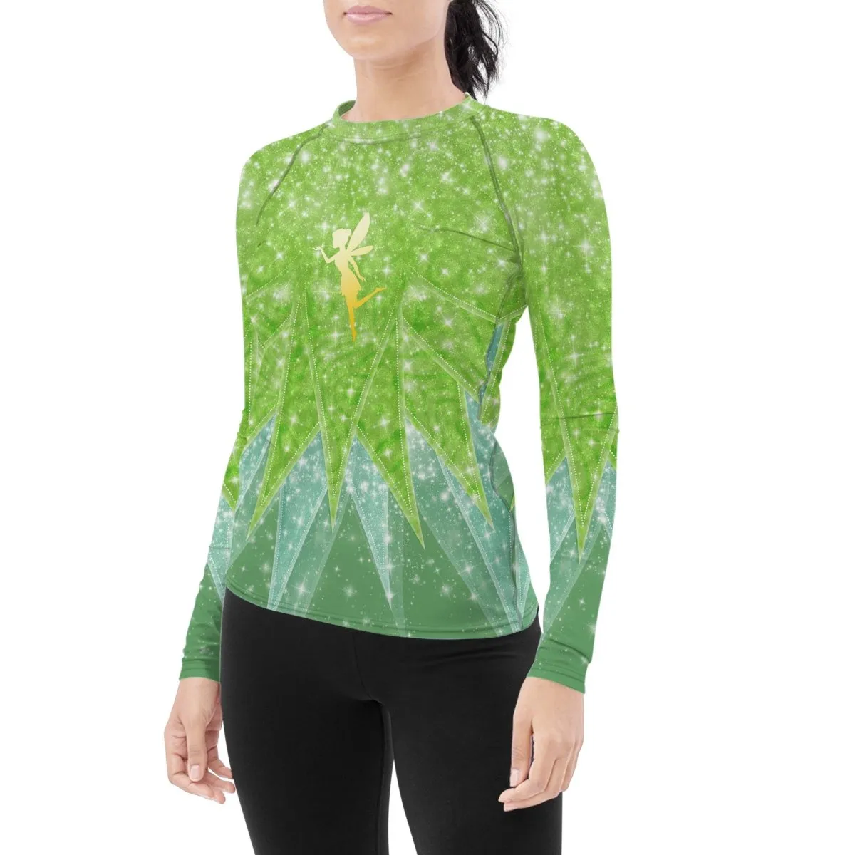 Fairy Tinker Bell Women's Long Sleeve Rash Guard