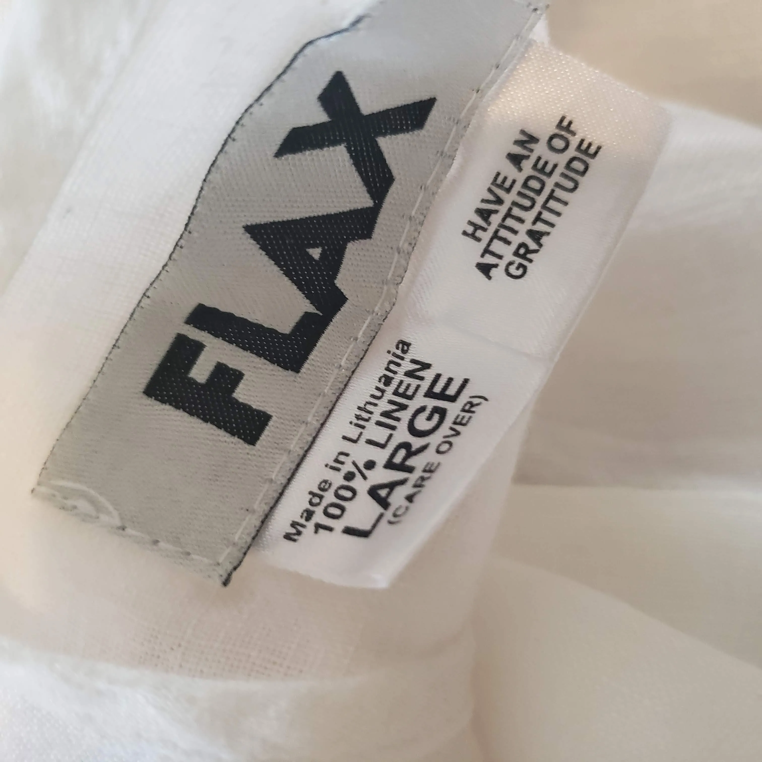 Flax White Top Size Large