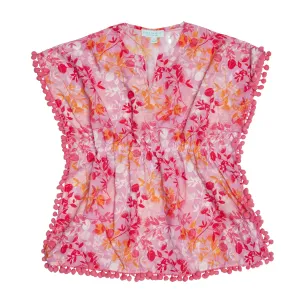 GIRL'S KAFTAN BOTANICAL LILAC