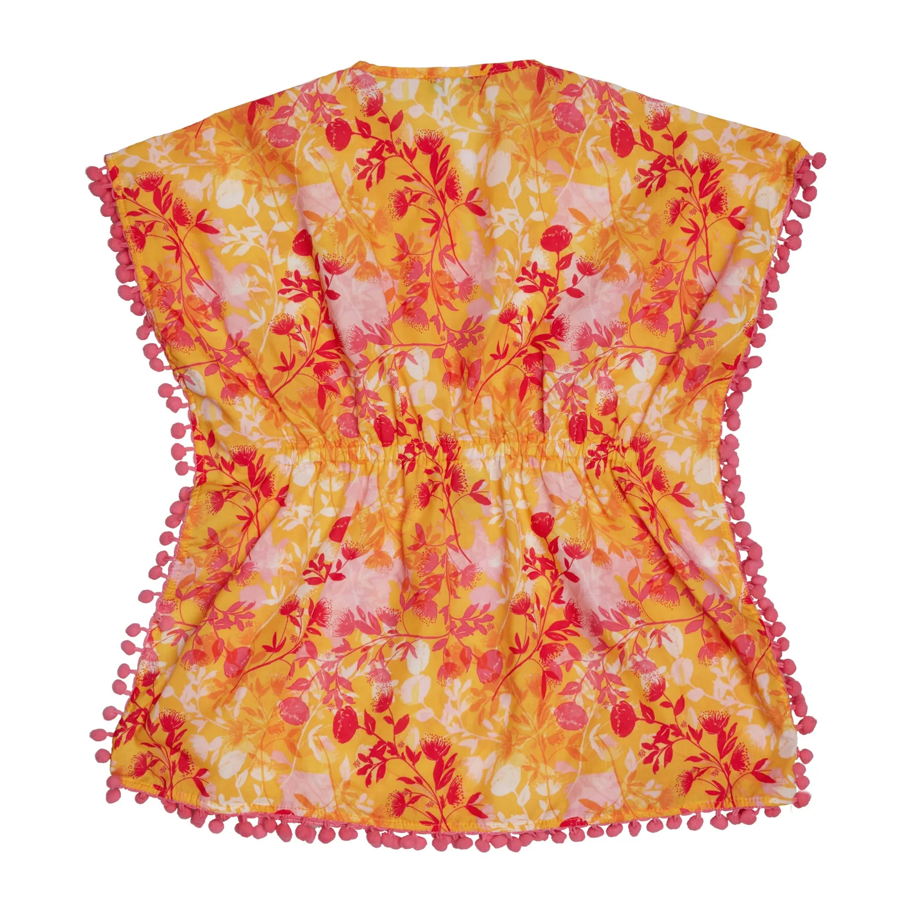 GIRL'S KAFTAN BOTANICAL ORANGE