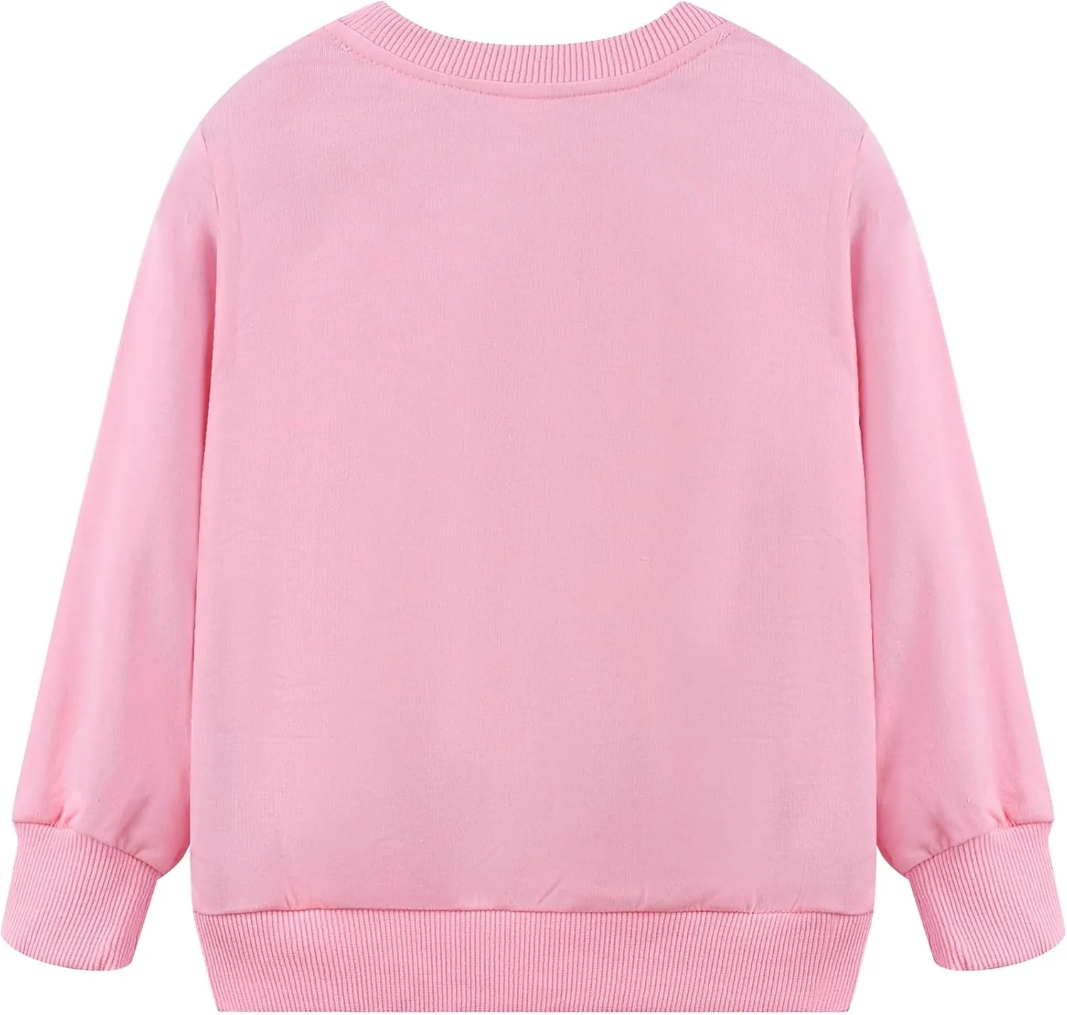 Girls Rainbow Sweatshirts Long Sleeve Crewneck Cotton Pink Sequin Shirt Toddler Fall Pullover Tops Kids Rainbow Sweaters 6T
