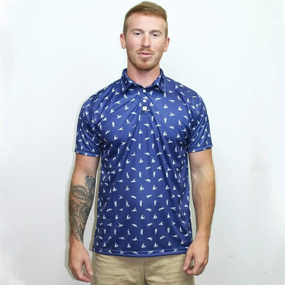 Greater Half - Men's Sex Ed Polo Golf Shirt, UPF 45  Sun Protective, 4-Way Stretch, Stay-Right Collar, Superior Breathability