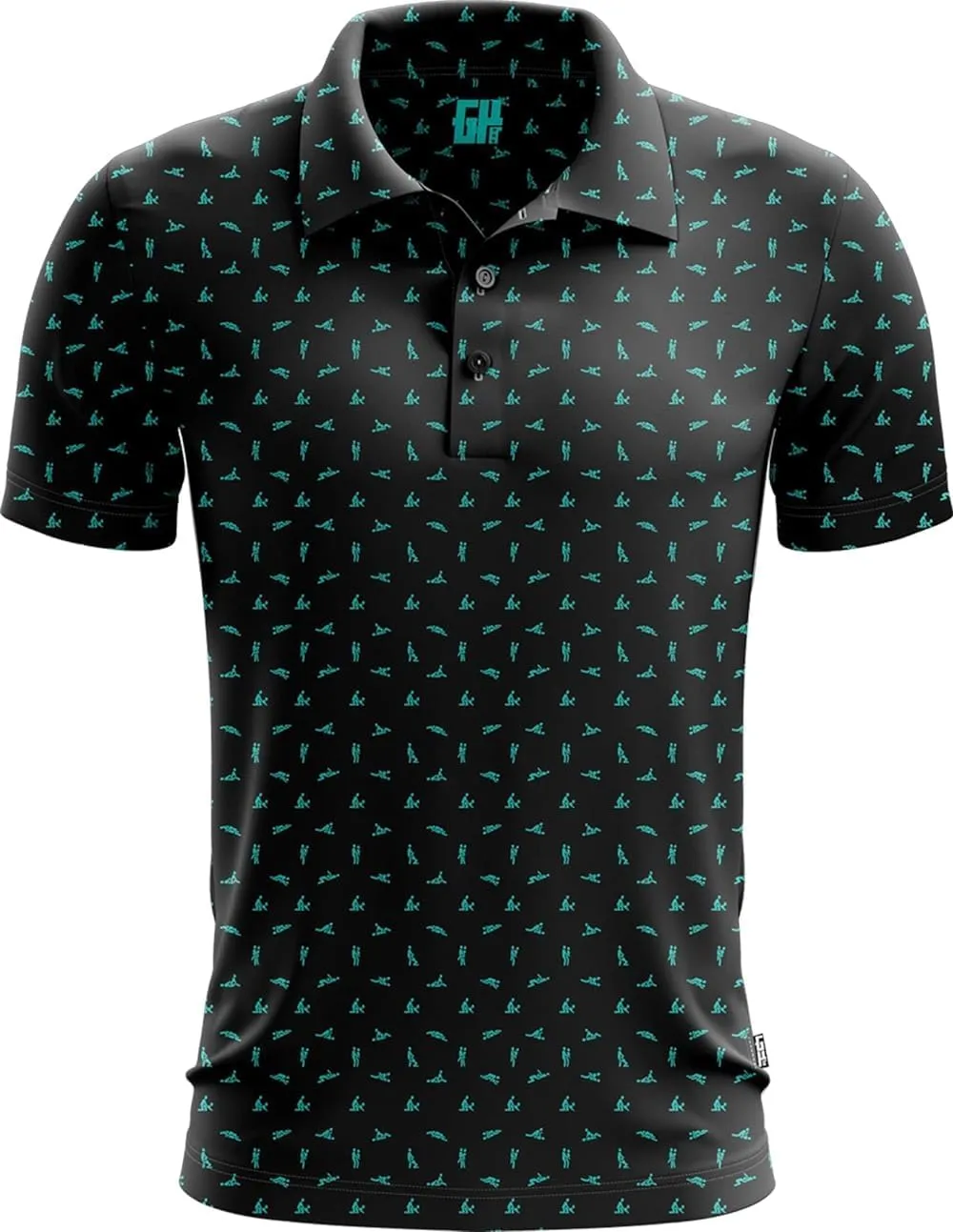 Greater Half - Men's Sex Ed Polo Golf Shirt, UPF 45  Sun Protective, 4-Way Stretch, Stay-Right Collar, Superior Breathability