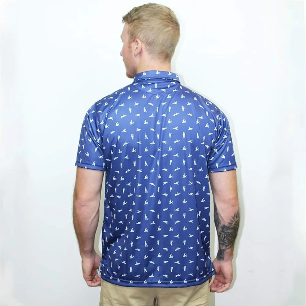 Greater Half - Men's Sex Ed Polo Golf Shirt, UPF 45  Sun Protective, 4-Way Stretch, Stay-Right Collar, Superior Breathability