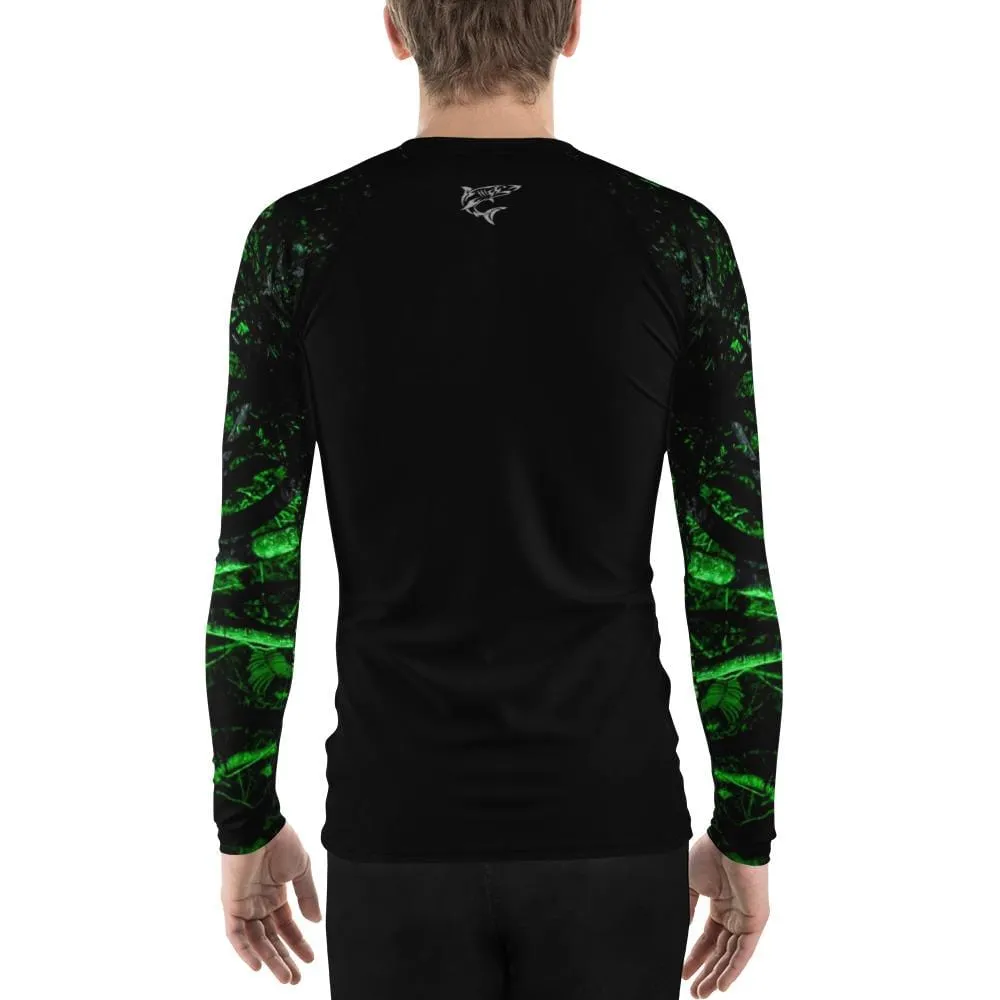 Green Forest Glow ~ Men's BJJ Rash Guard