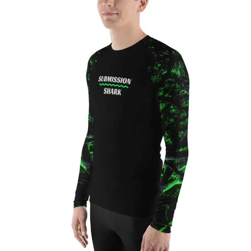 Green Forest Glow ~ Men's BJJ Rash Guard