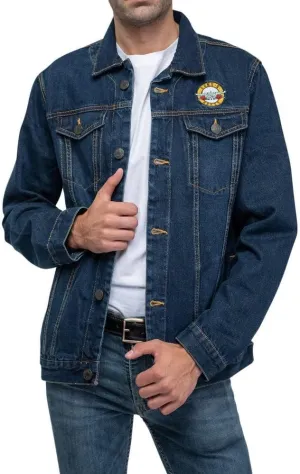 Guns N Roses Unisex Denim Jacket: Classic Logo (Back Print) - XX-Large/Blue