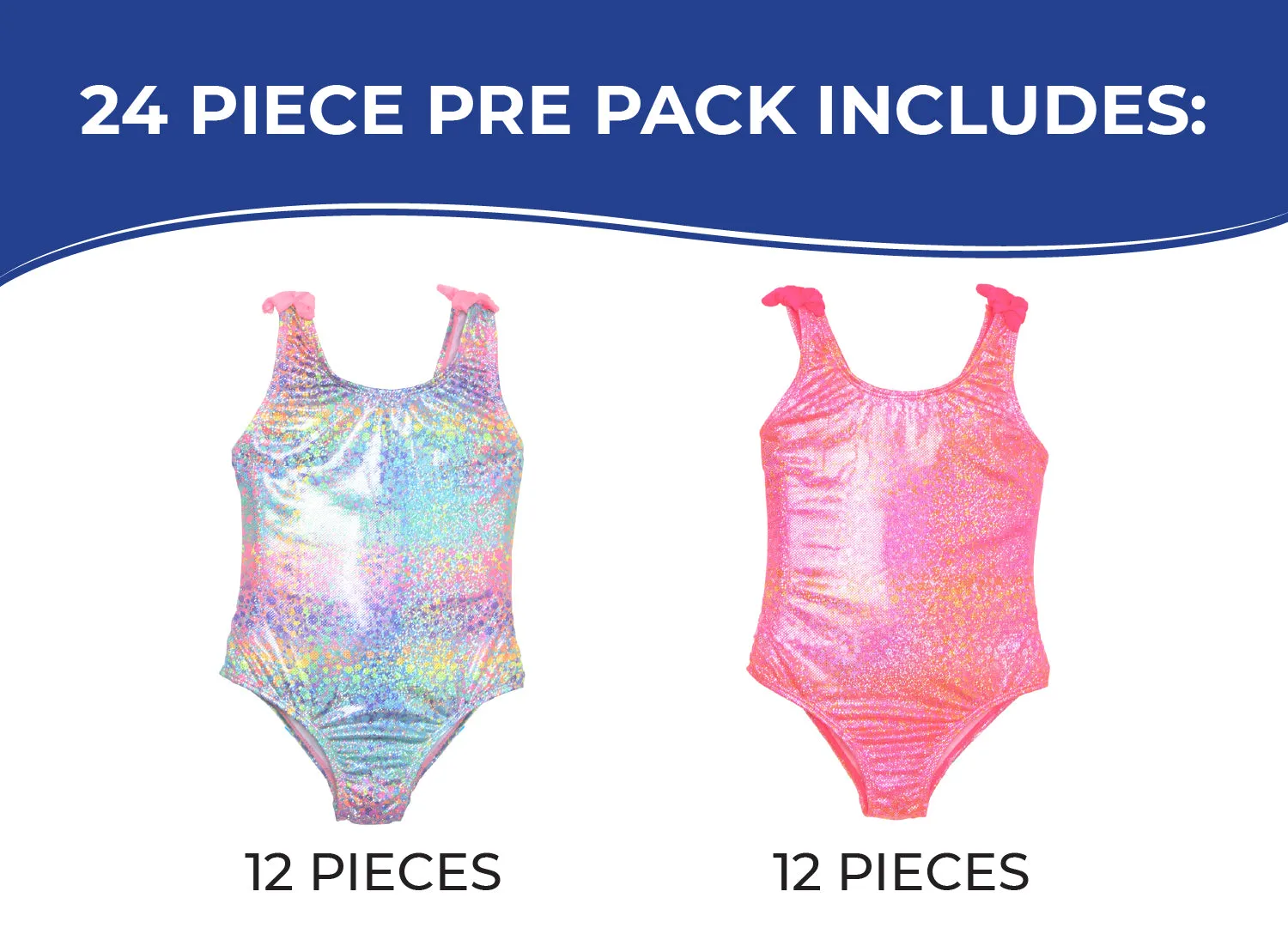 GX-PP568 - Wholesale Little Girls Fashion One Piece Swimsuits in Ombre Foil