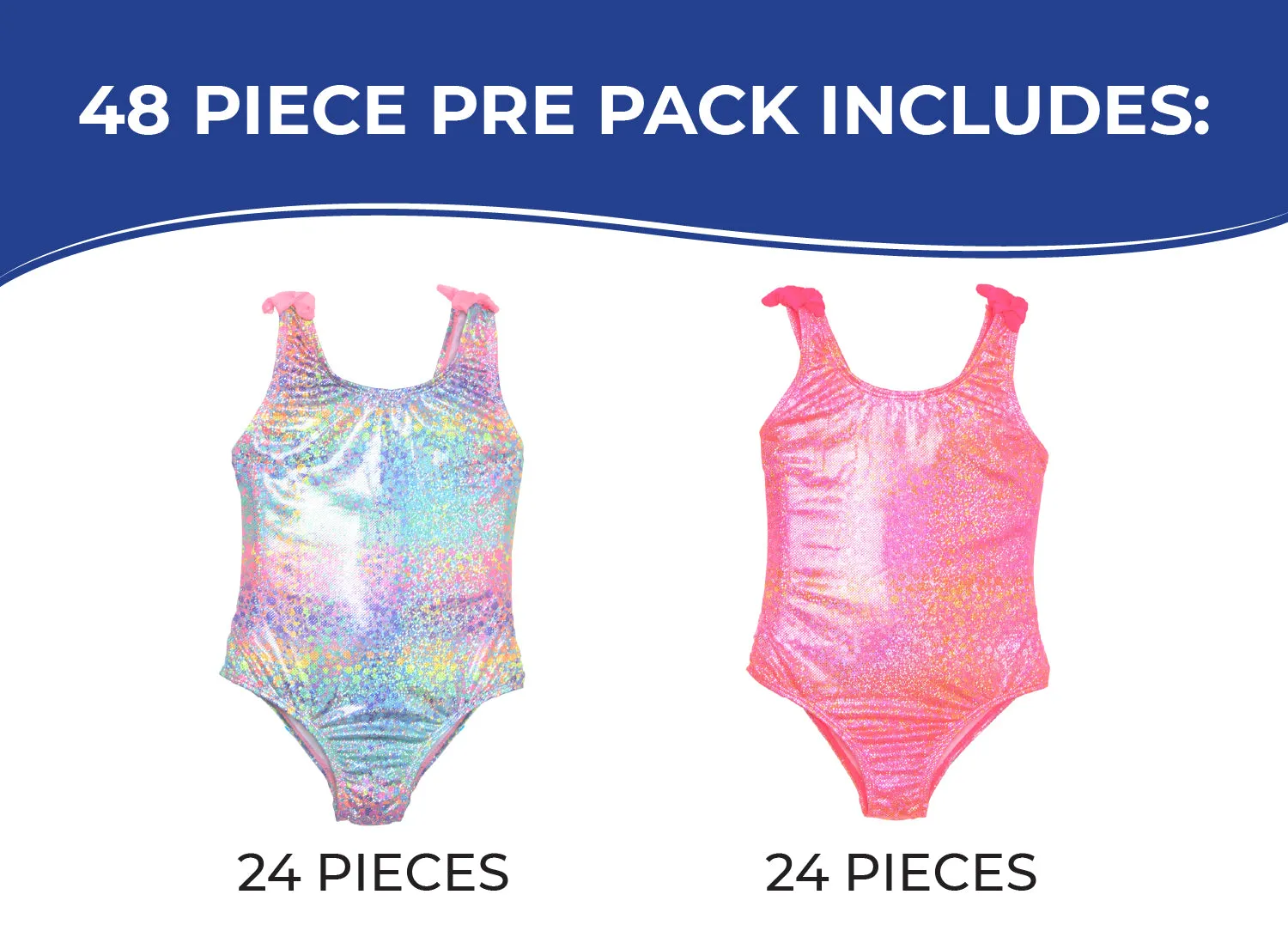 GX-PP568 - Wholesale Little Girls Fashion One Piece Swimsuits in Ombre Foil