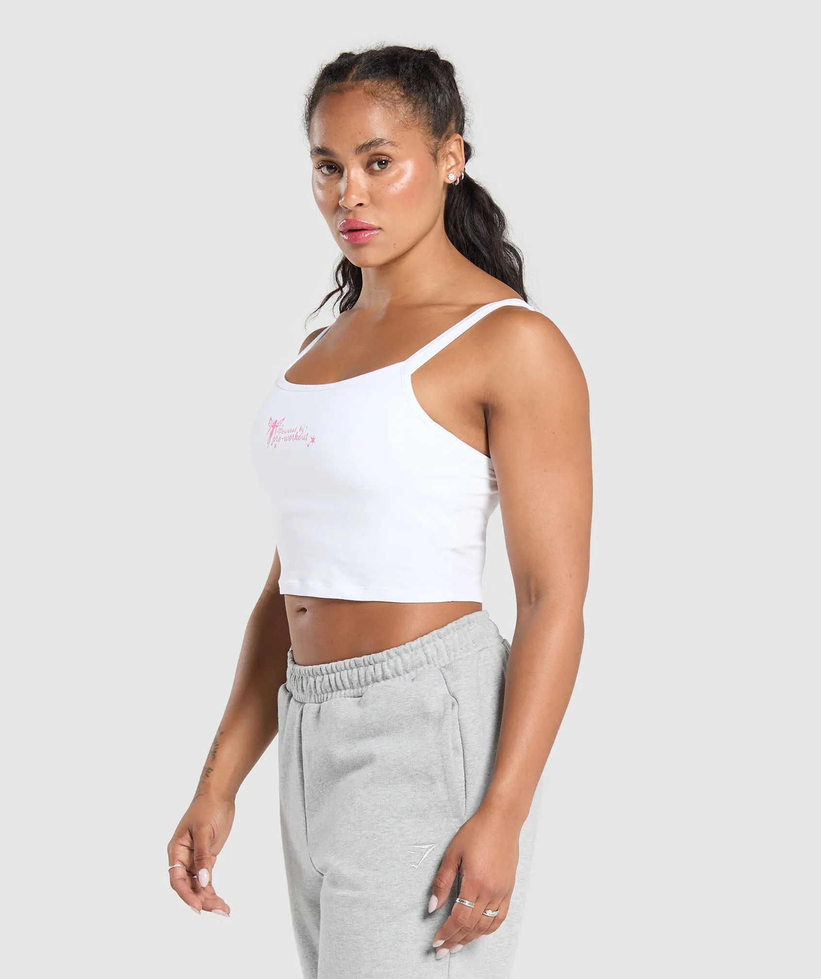 Gymshark Fairy Pre Workout Cami - White