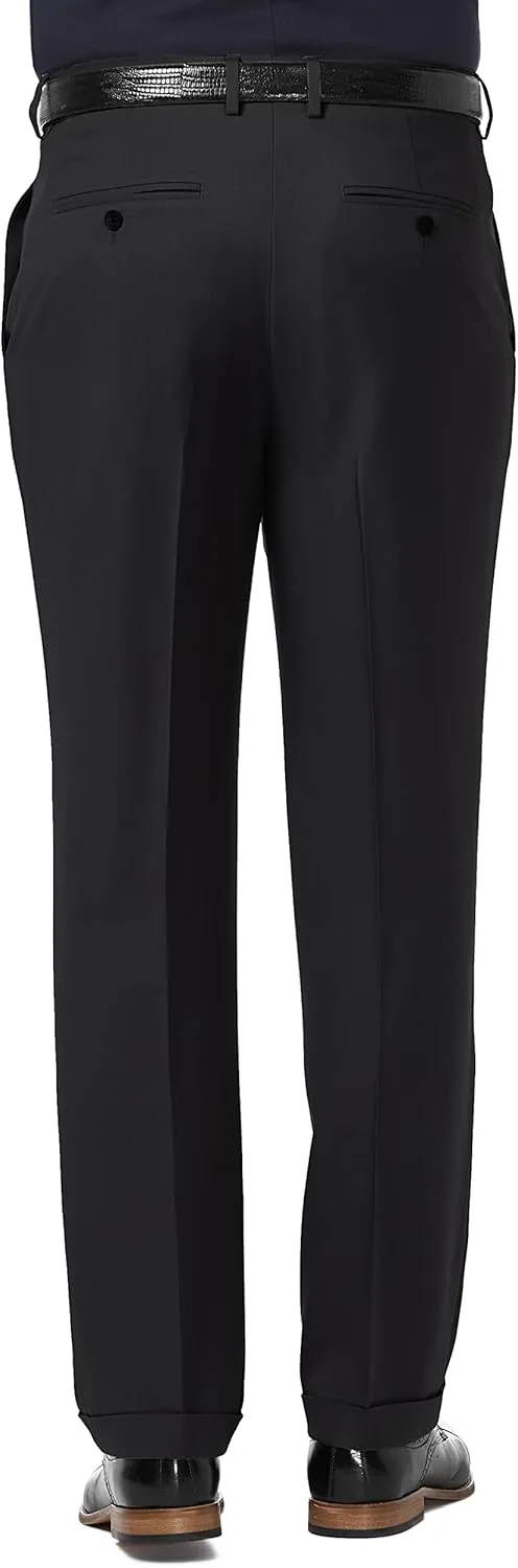 Haggar Men's Premium Comfort Classic Fit Pleat Front Dress Pant (Regular And Big & Tall Sizes)