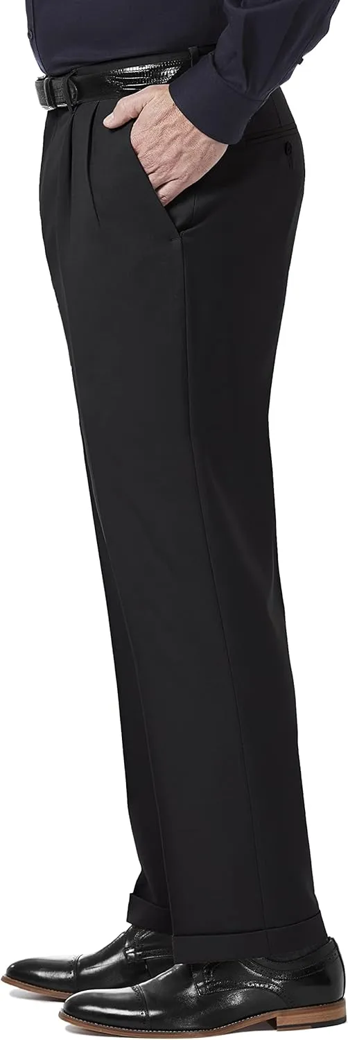 Haggar Men's Premium Comfort Classic Fit Pleat Front Dress Pant (Regular And Big & Tall Sizes)