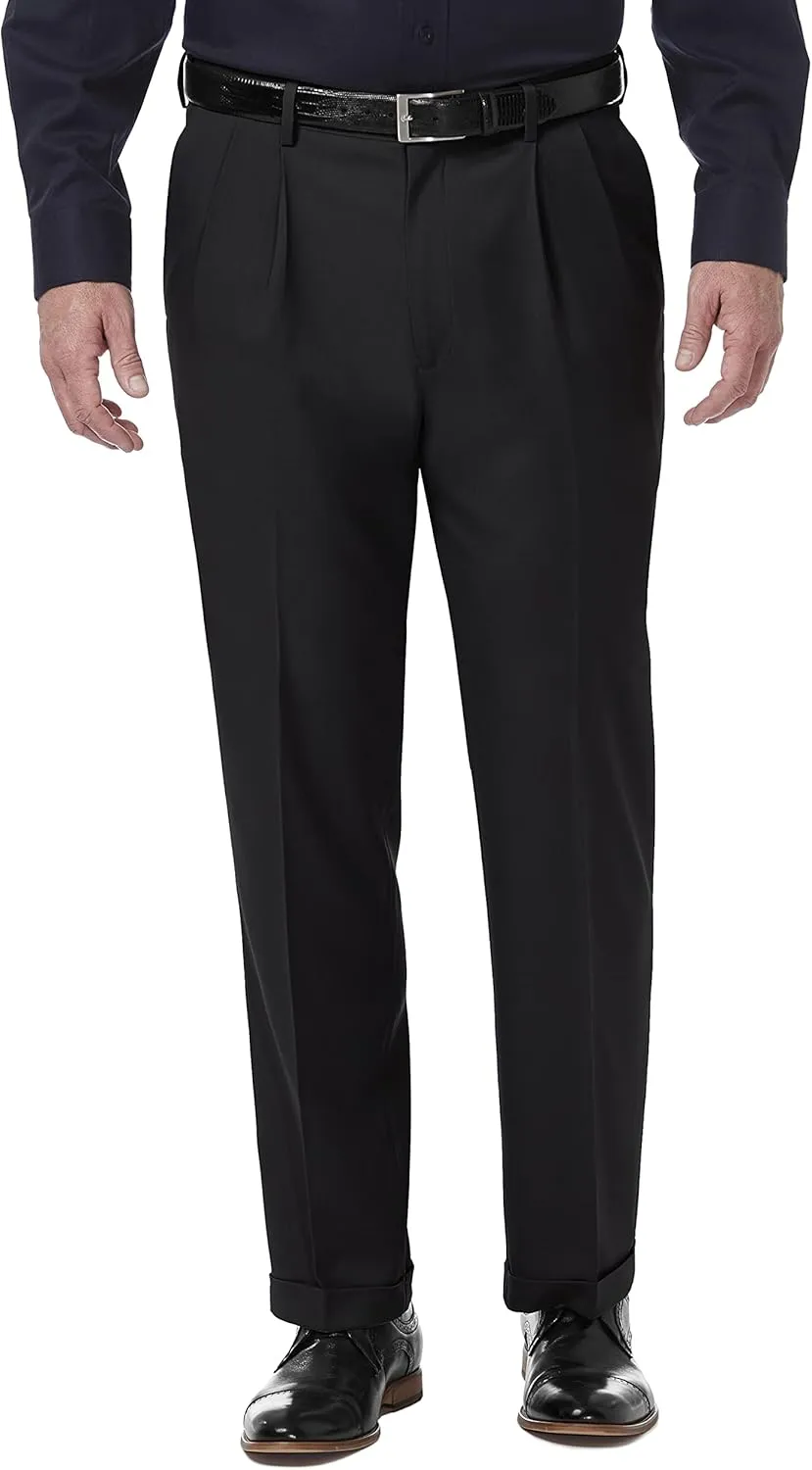 Haggar Men's Premium Comfort Classic Fit Pleat Front Dress Pant (Regular And Big & Tall Sizes)