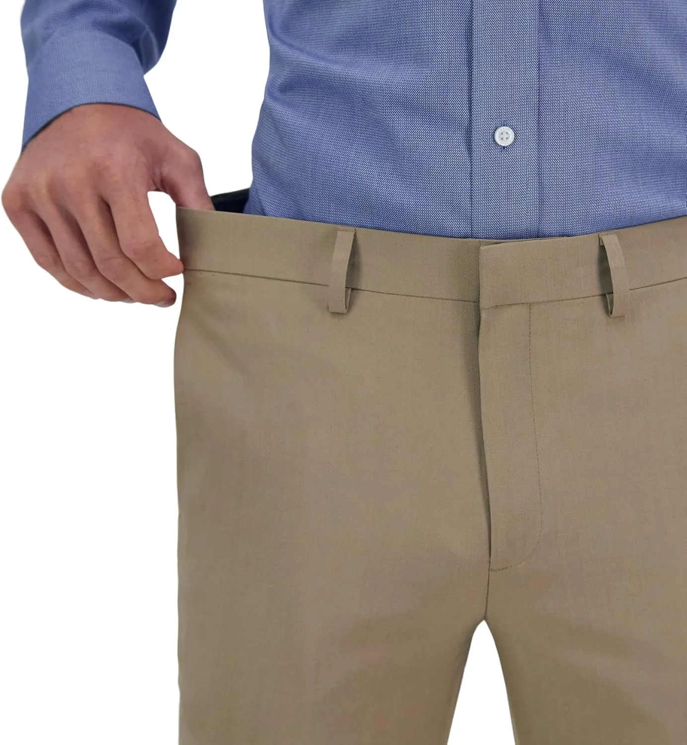 Haggar Men's Premium Comfort Dress Slim Fit Flat Front Pant