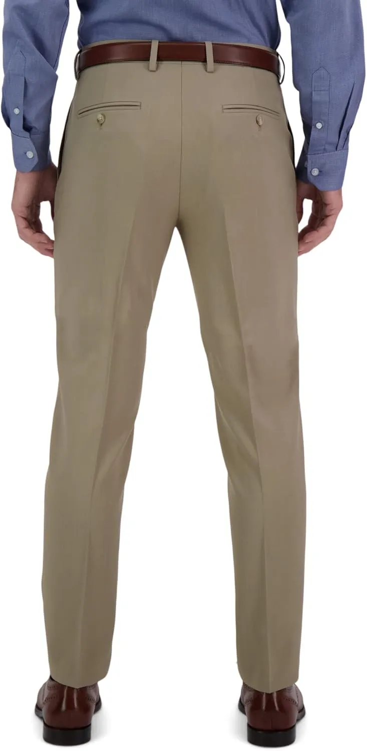 Haggar Men's Premium Comfort Dress Slim Fit Flat Front Pant