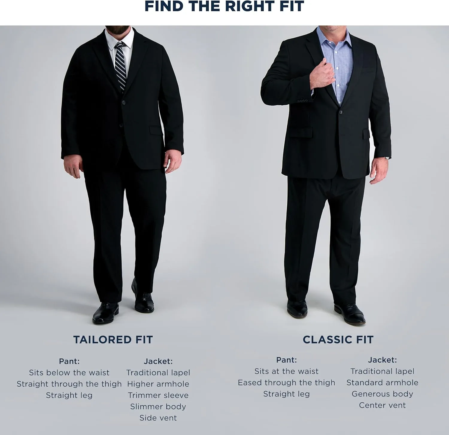 Haggar Men's Smart Wash Premium Stretch Classic Fit Regular and Big & Tall Suit Separates(Pants & Jackets)