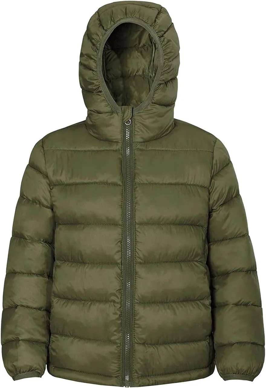 Hooded Puffer Jackets for Boys and Girls  Lightweight and Packable  Autumn and Winter Coat, Warm and Comfy