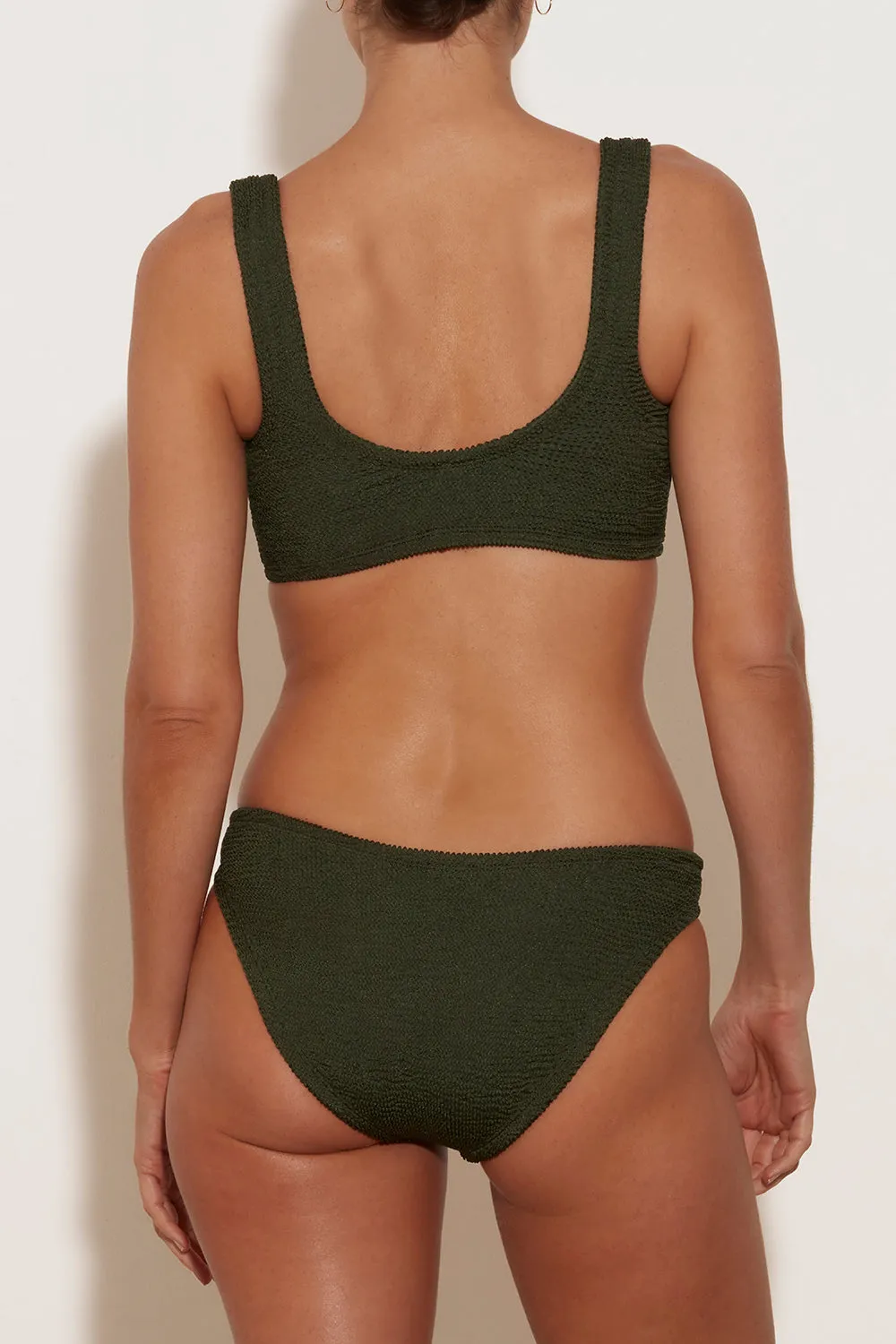 Hunza G Bonnie Bikini in Metallic Khaki