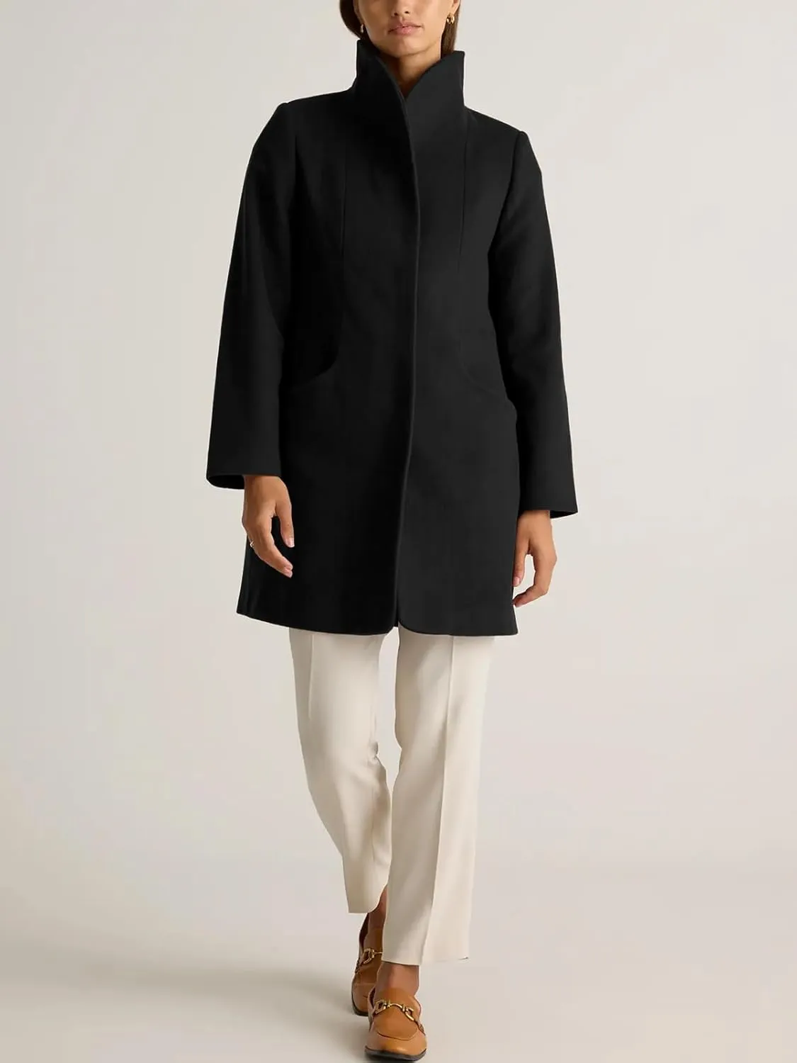 IDEALSANXUN Wool Coats for Women Fall Winter Peacoat Trench Coat Blazer Jackets