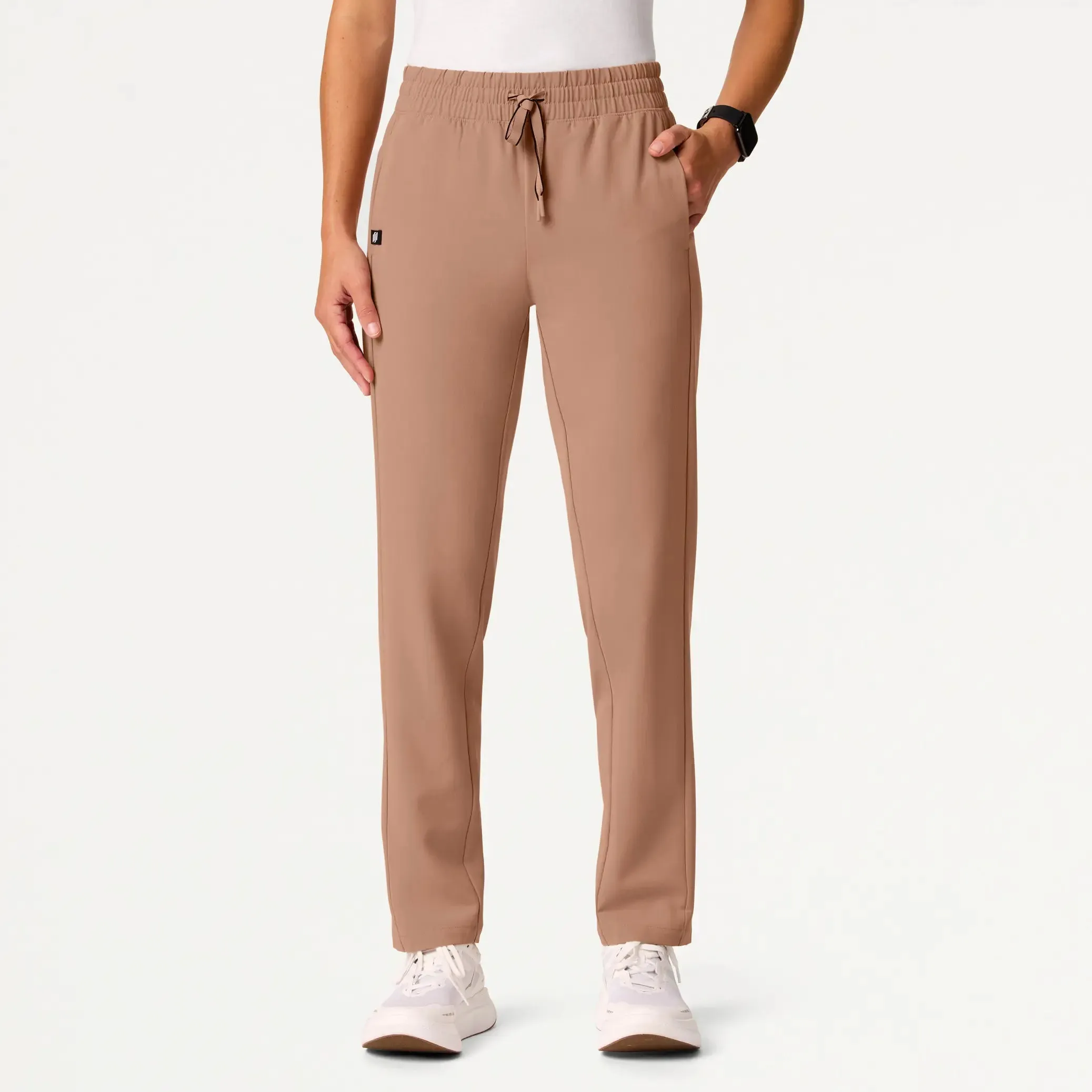 Jaanuu Women's Effie Slim 6-Pocket Scrub Pant - Clay