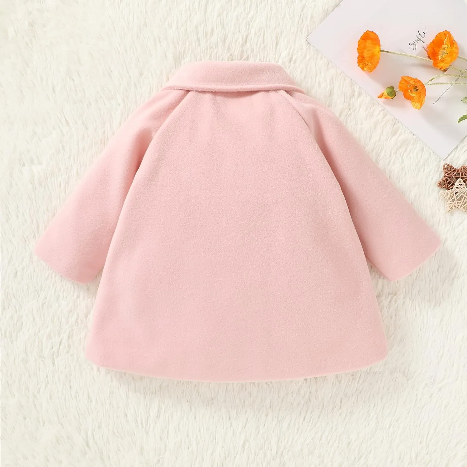 JEELLIGULAR Toddler Baby Girl Coats Kids Cloak Button Warm Thick Jacket Clothes Baby Fall Winter Outwear Clothes Set