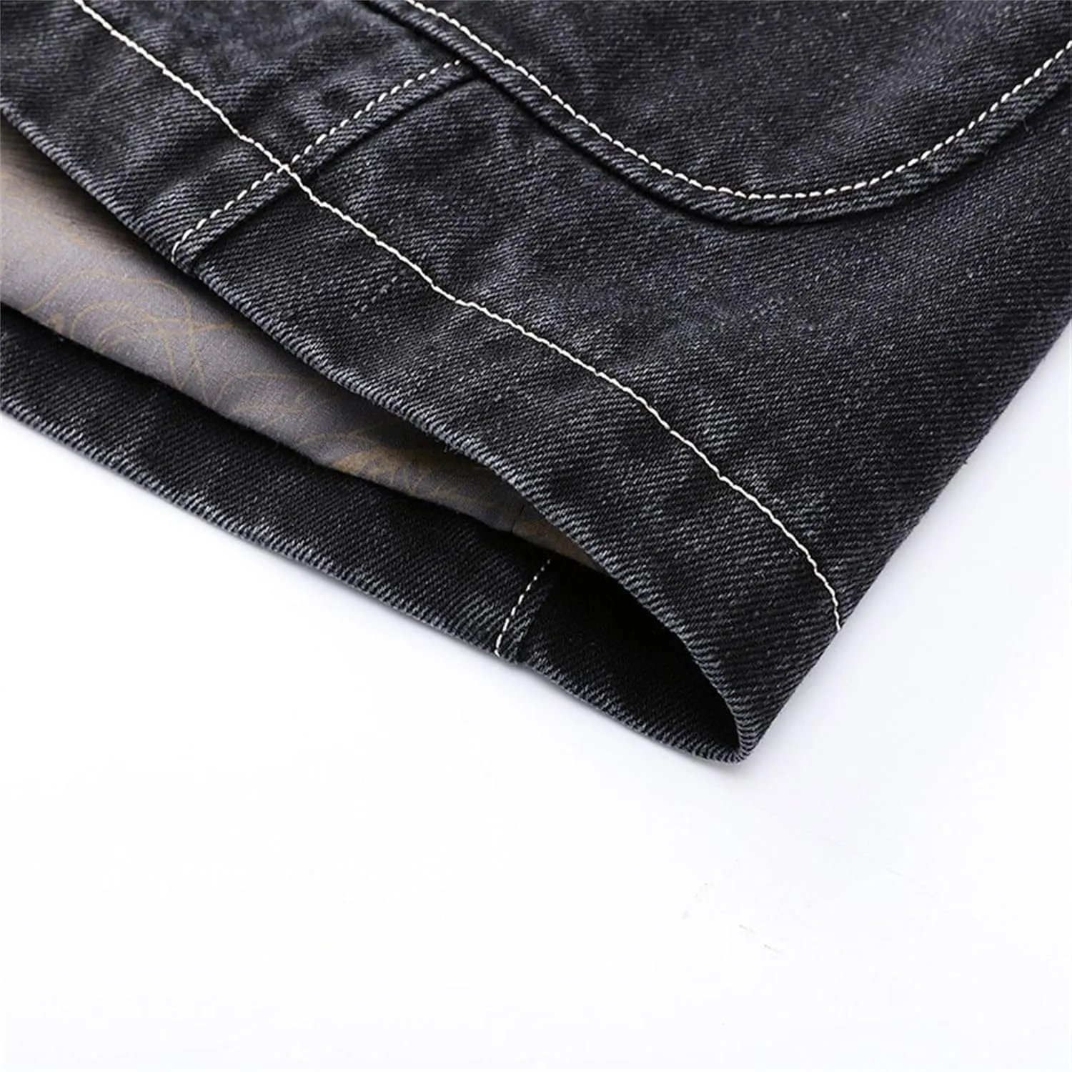 JEKE-DG Men's Blazer Collar Casual Denim Jacket Button Down Trucker Jean Jacket Classic Slim Fit Suit Jackets