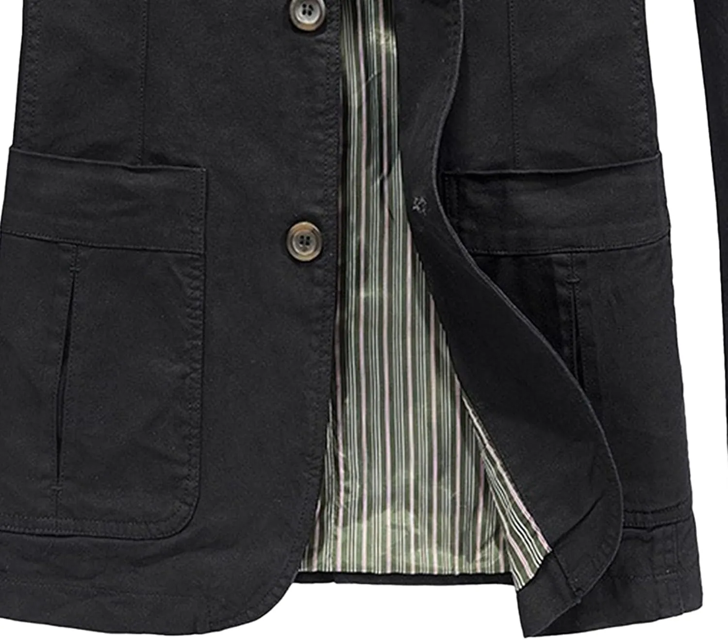 JEKE-DG Men's Blazer Collar Casual Denim Jacket Button Down Trucker Jean Jacket Classic Slim Fit Suit Jackets