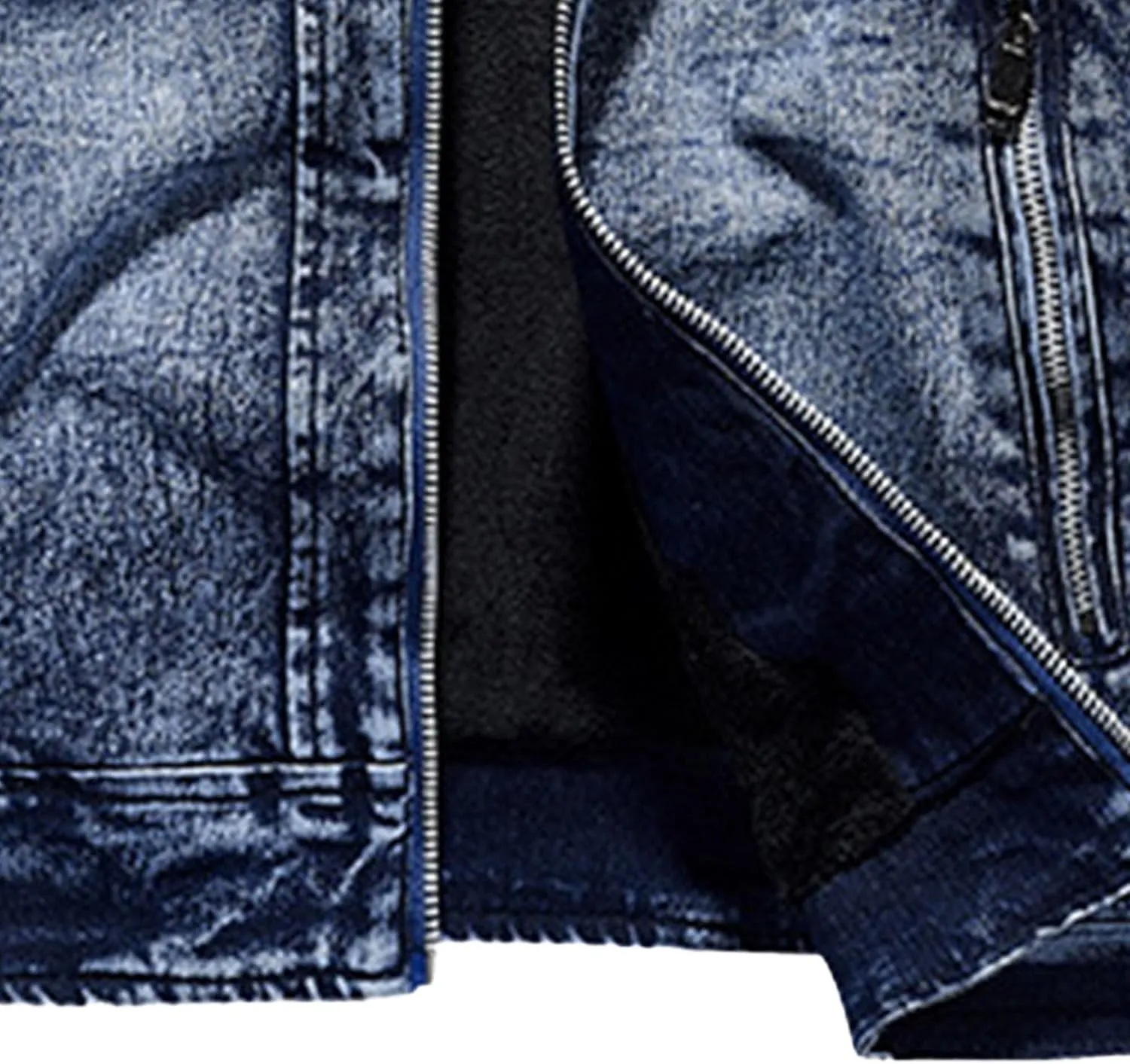 JEKE-DG Men's Slim Fit Classic Trucker Jean Jacket Vintage Full Zip Denim Jacket Casual Fashion Work Jacket Coat