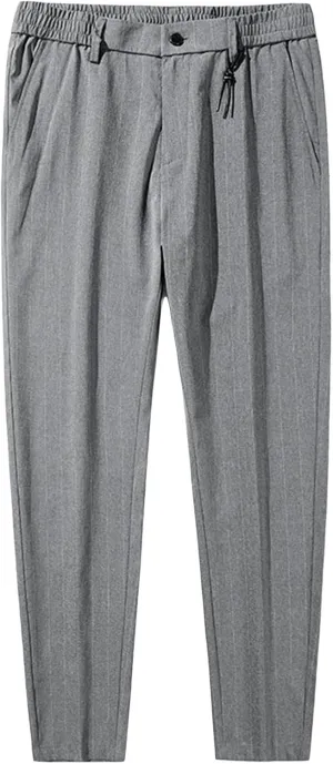 JEShifangjiusu Men's Skinny-Fit Wrinkle-Free Comfort Pants Stretch Chino Pant Trousers Dress Pants Slim Fit Skinny Suit Pants (33,Grey), Grey, 33