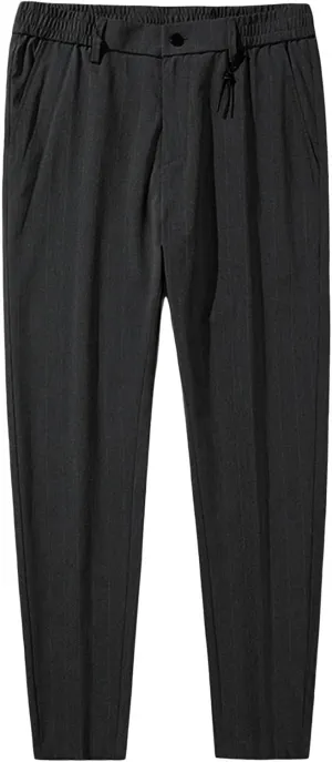 JEShifangjiusu Men's Skinny-Fit Wrinkle-Free Comfort Pants Stretch Chino Pant Trousers Dress Pants Slim Fit Skinny Suit Pants (34,Black), Black, 34