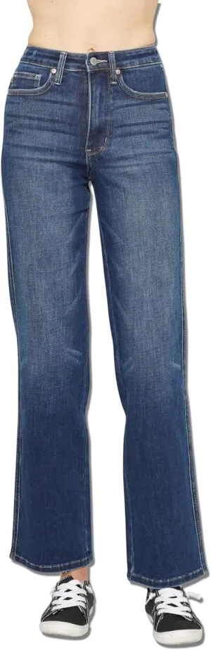 Judy Blue Women's High Waist Tummy Control Classic Straight Jeans