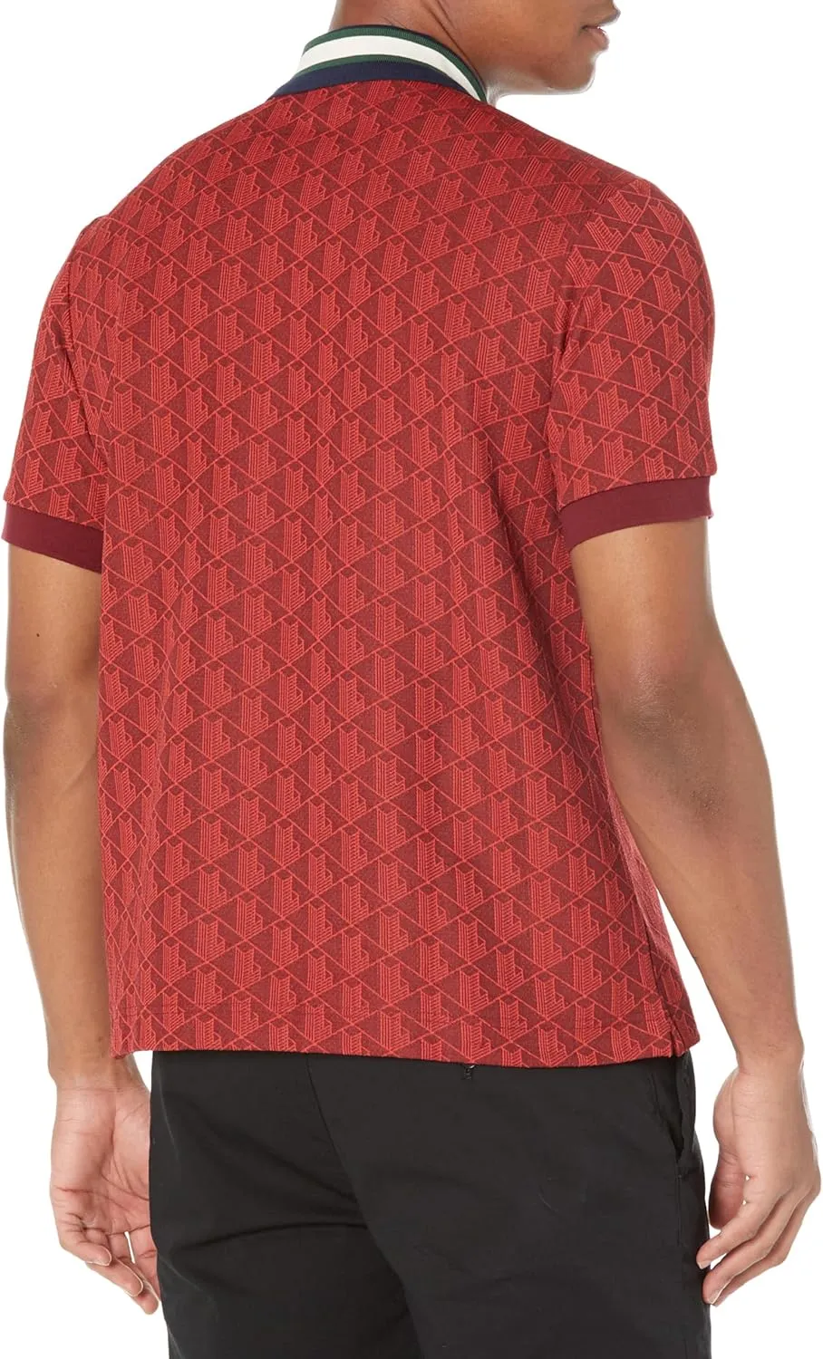 Lacoste Men's Classic Fit Contrast Collar Monogram Polo