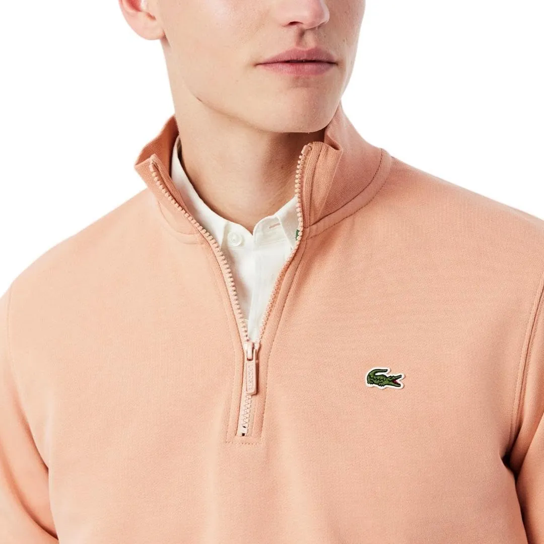 Lacoste Men's Non-Brushed Fleece Quarter Zip