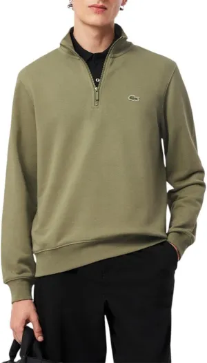 Lacoste Men's Non-Brushed Fleece Quarter Zip