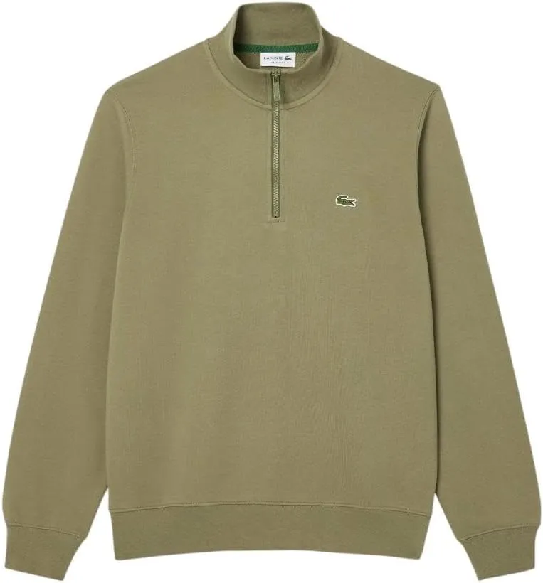 Lacoste Men's Non-Brushed Fleece Quarter Zip