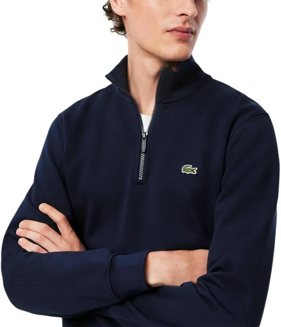 Lacoste Men's Non-Brushed Fleece Quarter Zip
