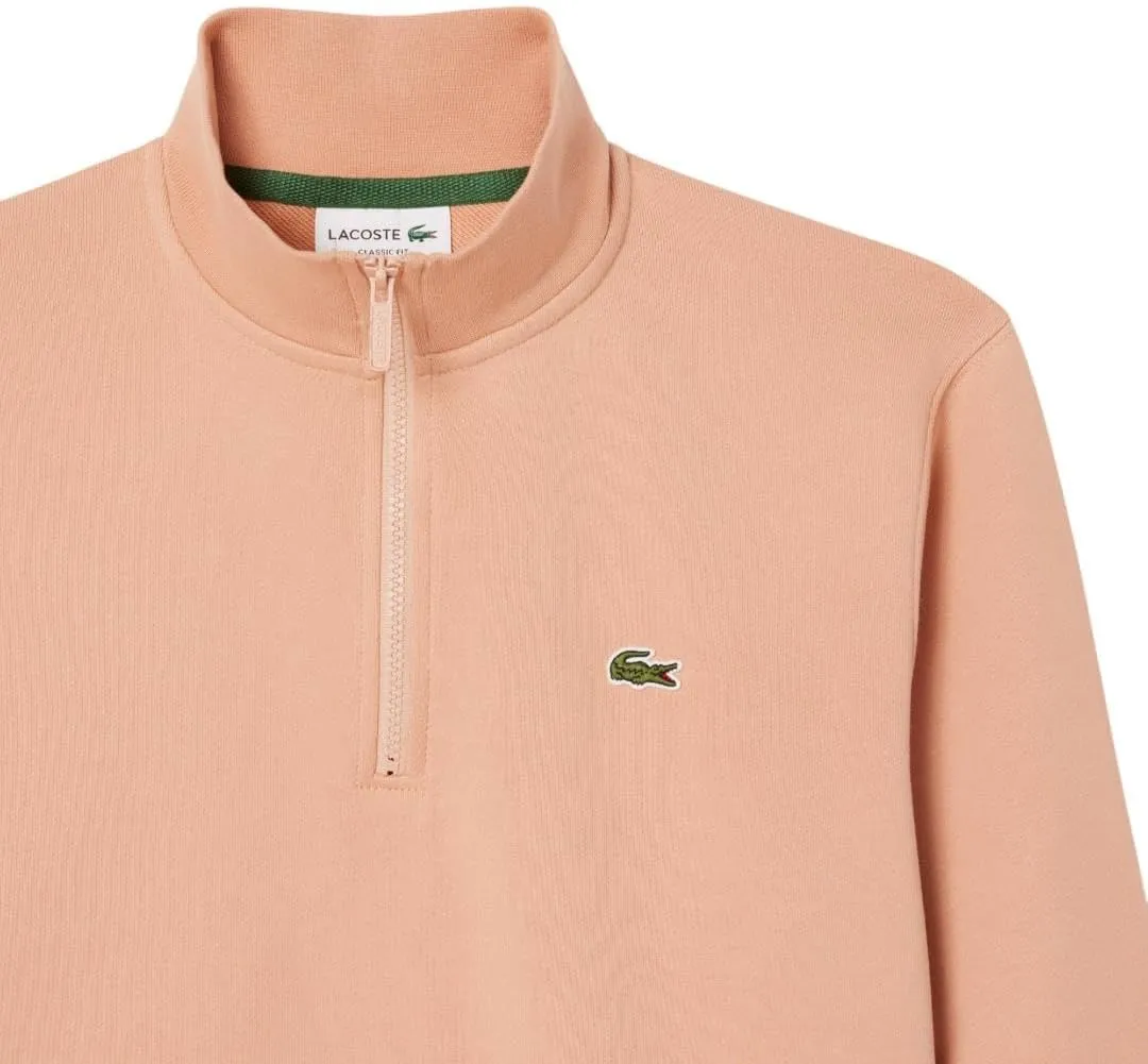 Lacoste Men's Non-Brushed Fleece Quarter Zip
